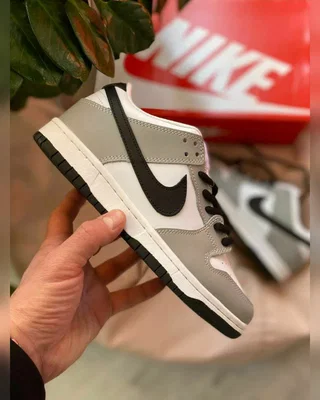 Nike SB Dunk Low •Grey White Black• — головне фото товару