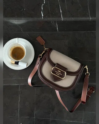 COACH ‎‎‎‎ Coach Morgan Saddle Bag In Textile Leather [крафтова] 20 х 17 х 7(інша) — головне фото товару