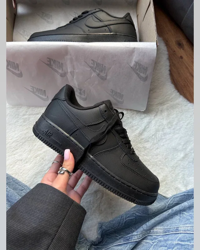 Nike Air Force 1 Low Black Premium — головне фото товару