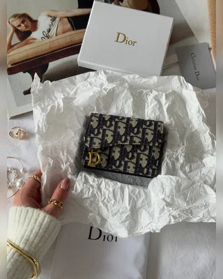 Dior Saddle Bloom Card Holder Blue Denim 11 x 9 x 3 — головне фото товару