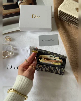 Dior Saddle Bloom Card Holder Blue Denim 11 x 9 x 3 — головне фото товару
