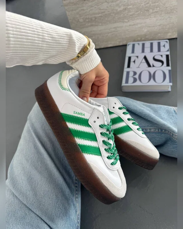 Adidas Samba Platform White/Green — головне фото товару