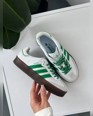 Adidas Samba Platform White Green — головне фото товару