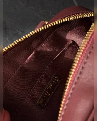 Miu Miu Arcadie Matelassé Nappa Leather Bag Burgundy [оригінальна коробка] — головне фото товару
