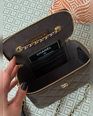 Chanel Classic Brown Lambskin Pearl Crush Vanity Bag Gold 17 х 11 х 8 cm — головне фото товару