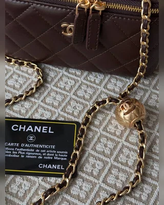 Chanel Classic Brown Lambskin Pearl Crush Vanity Bag Gold 17 х 11 х 8 cm — головне фото товару