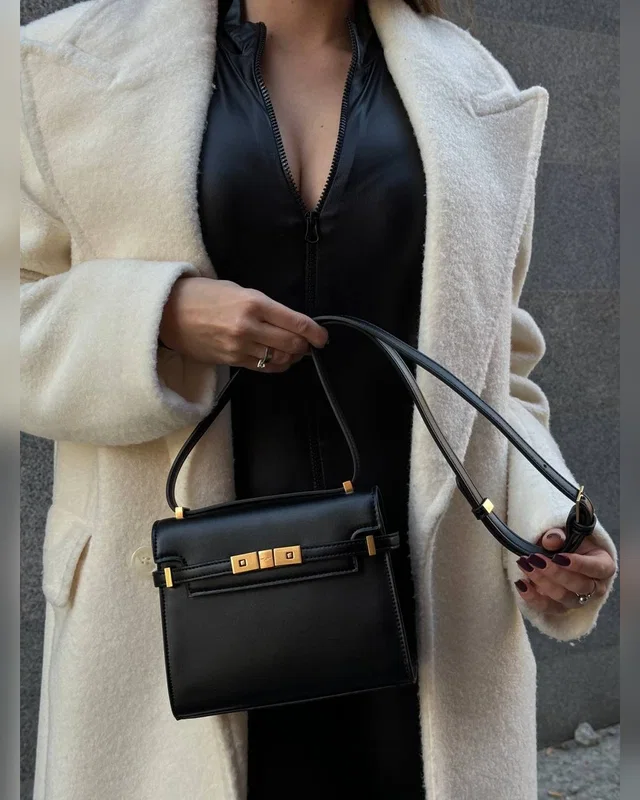 Saint Laurent Manhattan Medium Leather Shoulder Bag Black 18 х 15 х 6 — головне фото товару