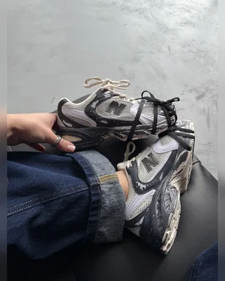 New Balance 530 Custom White Black Beige — головне фото товару
