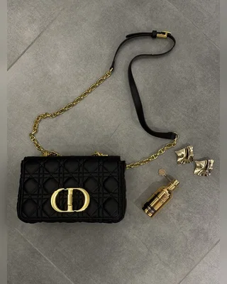 Dior Christian Dior Small Dior Caro Bag Black [оригінальна коробка] — головне фото товару