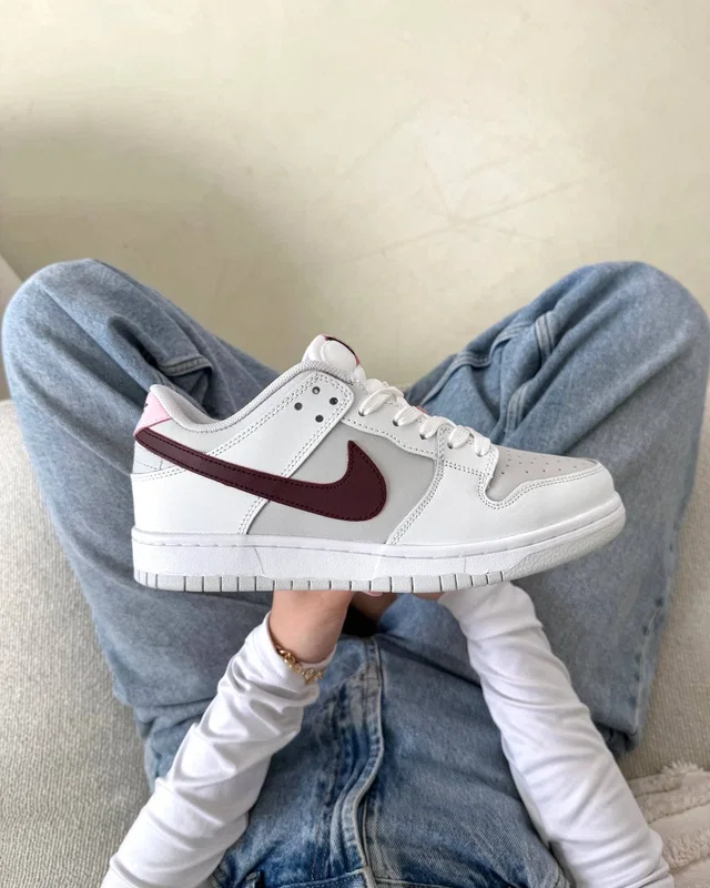 Nike dunk low burgundy grey pink — головне фото товару