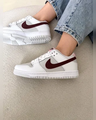 Nike dunk low burgundy grey pink — головне фото товару