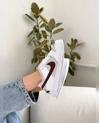 Nike dunk low burgundy grey pink — головне фото товару