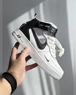 Nike Air Force Utility Fur • White Black • — головне фото товару