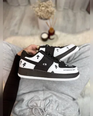 Nike force Low x Chrome Hearts white brown custom — головне фото товару