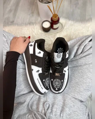 Nike force Low x Chrome Hearts white brown custom — головне фото товару