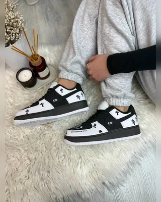 Nike force Low x Chrome Hearts white brown custom — головне фото товару