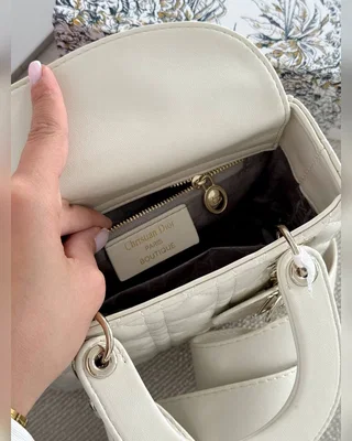 Dior Christian Dior Small Lady Dior My ABCDIOR Bag Milk [оригінальна коробка] 20 х 17 х 8 (темніша) — головне фото товару