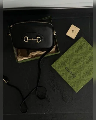 Gucci Horsebit 1955 Small Shoulder Bag Black [оригінальна коробка] 20 х 12 5 x 6 — головне фото товару