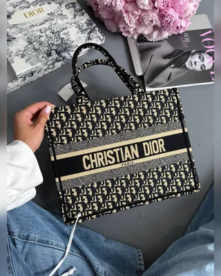 Dior Book Tote Blue Dior Oblique Embroidery [оригінальна коробка] 36 х 28 х 13 — головне фото товару