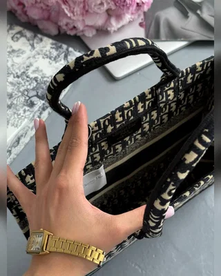 Dior Book Tote Blue Dior Oblique Embroidery [оригінальна коробка] 36 х 28 х 13 — головне фото товару