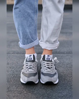 New Balance 574 Grey White Black — головне фото товару