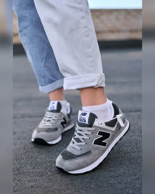 New Balance 574 Grey White Black — головне фото товару