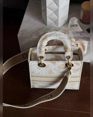 Dior Christian Dior Medium Lady D Lite Bag Yellow [оригінальна коробка] 25 х 21 х 9 — головне фото товару