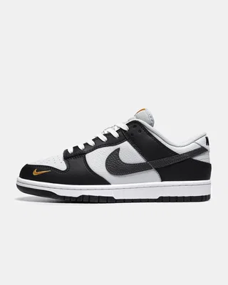 Nike Dunk Low Black Total Orange Mini Swoosh — головне фото товару