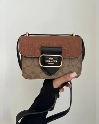 COACH ‎‎‎‎ Coach Mini Morgan Square Crossbody Bag Brown Black — головне фото товару