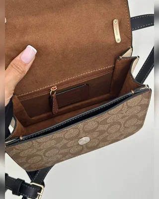 COACH ‎‎‎‎ Coach Mini Morgan Square Crossbody Bag Brown Black — головне фото товару