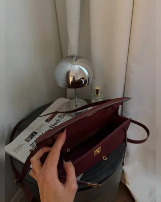 Hermes Kelly Pochette Burgundy Gold 27.5 х 16.5 х 7.5 — головне фото товару