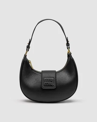 Miu Miu Leather Hobo Bag Black — головне фото товару