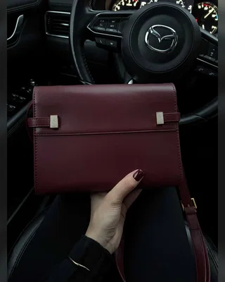 Saint Laurent Manhattan Leather Shoulder Bag Wine Магнітна + Захисна коробка 24 x 18 x 8 — головне фото товару