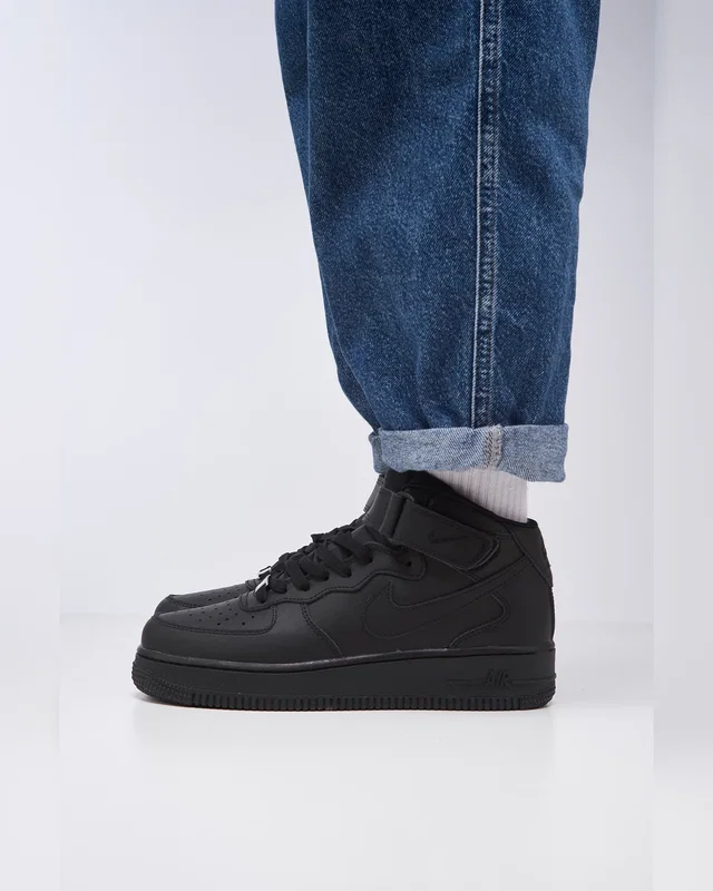 Nike Air Force Mid Winter Black (Хутро) — головне фото товару
