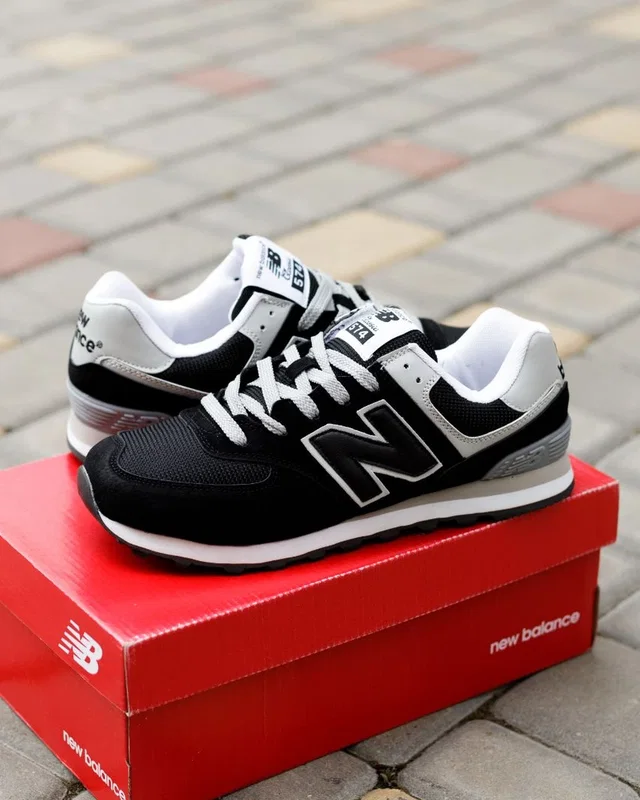 New Balance 574 Black Grey — головне фото товару