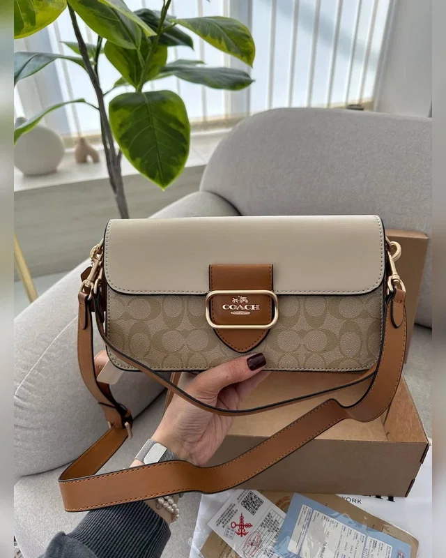 COACH ‎‎‎‎ Coach Morgan Crossbody Bag Beige White [крафтова коробка] — головне фото товару
