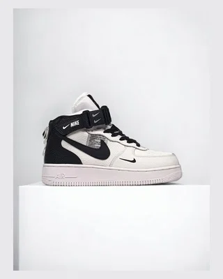 Nike Air Force 1 Utility Fur •White Black• — головне фото товару