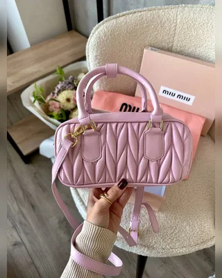 Miu Miu Arcadie Matelassé Nappa Leather Bag Pink [ориг коробка] 22 х 12 х 7 — головне фото товару