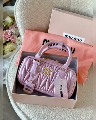 Miu Miu Arcadie Matelassé Nappa Leather Bag Pink [ориг коробка] 22 х 12 х 7 — головне фото товару