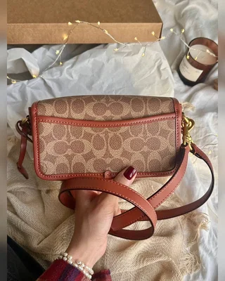 COACH ‎‎‎‎ Coach Studio Shoulder Bag In Signature Canvas Brown [крафт коробка] 19 х 12 х 6 — головне фото товару