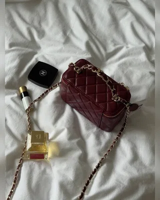 Chanel Classic Burgundy Lambskin Pearl Crush Vanity Bag Gold 17 х 11 х 8 — головне фото товару