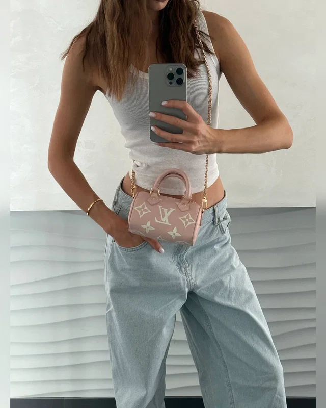 Louis Vuitton Speedy Nano Monogram Empreinte Leather Rose (Коробка магніт) 16 х 10 х 7 — головне фото товару
