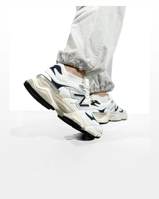 New Balance 9060 White Beige Dark Blue — головне фото товару