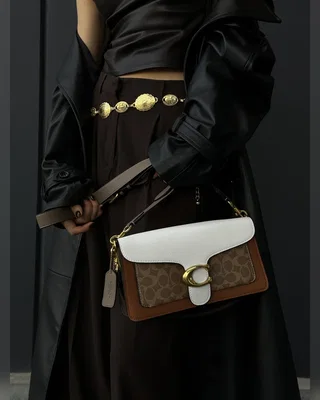 COACH ‎‎‎‎ Coach Tabby Shoulder Bag 26 In Signature Canvas White Ginger [крафтова брендована коробка] 26 x 14 x 7 — головне фото товару