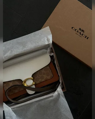 COACH ‎‎‎‎ Coach Tabby Shoulder Bag 26 In Signature Canvas White Ginger [крафтова брендована коробка] 26 x 14 x 7 — головне фото товару