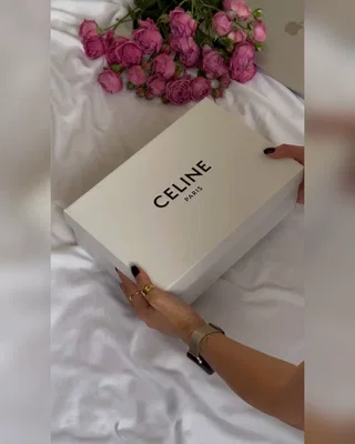 Celine Teen Triomphe Bag Cream in Shiny Calfskin [оригінальна коробка] 18 x 14 x 5 — головне фото товару
