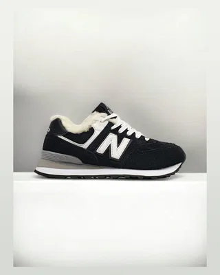 New Balance 574 Fur •Black White• — головне фото товару