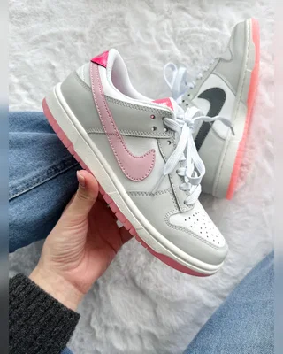 Nike SB Dunk Low Grey White Pink — головне фото товару