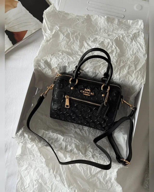 COACH ‎‎‎‎ Coach Mini Rowan Crossbody in Signature Black Leather 17 x 12 x 10 — головне фото товару