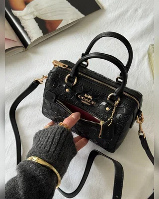 COACH ‎‎‎‎ Coach Mini Rowan Crossbody in Signature Black Leather 17 x 12 x 10 — головне фото товару